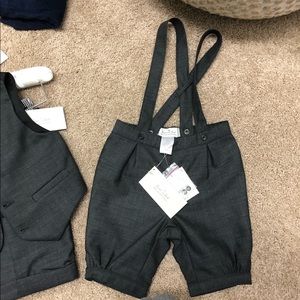 NWT Janie and Jack Wool Shorts and Suspenders